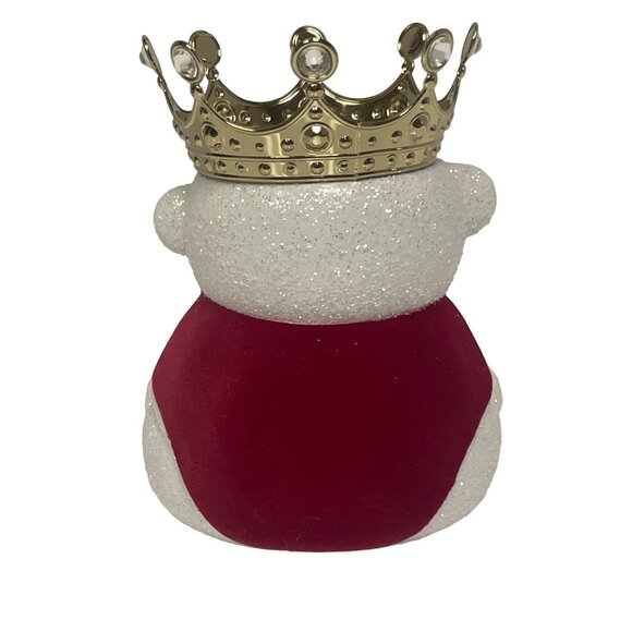 Bath & Body Works Christmas Holiday Polar Bear Ceramic Candle Holder Crown Cape - Picture 3 of 9
